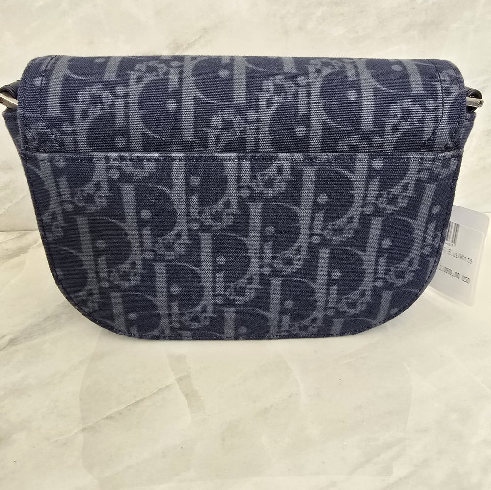 🔥RARE🔥Dior x Denim Tears Collab Blue Saddle Bag - Picture 2 of 12